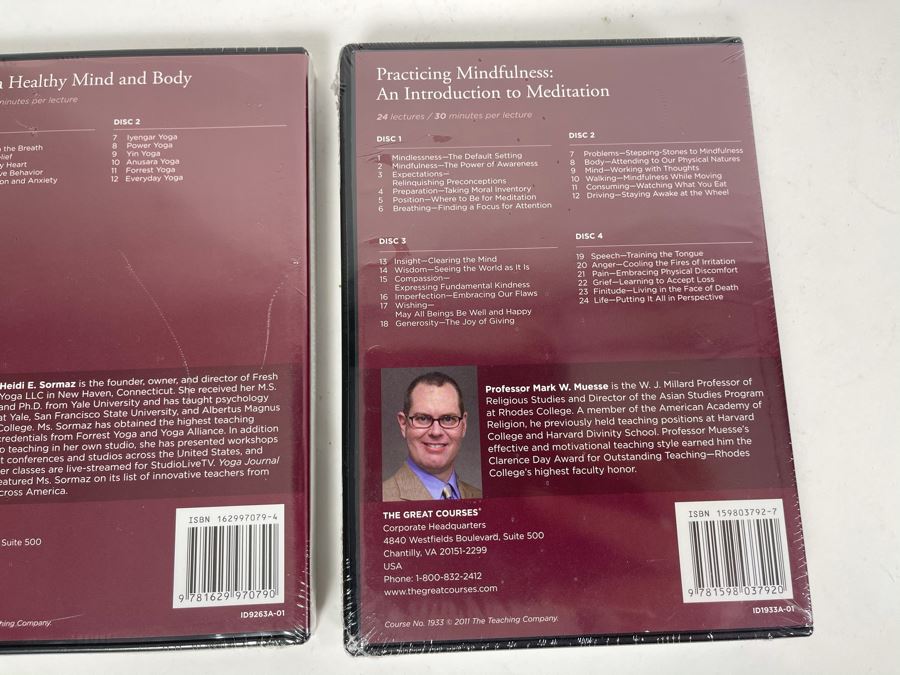 JUST ADDED - New Sealed The Great Courses: Yoga For A Healthy Mind And Body And Practicing Mindfulness: An Introduction To Meditation Course Guidebooks And DVDs [Photo 7]
