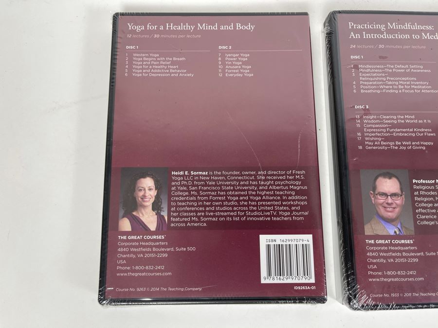 JUST ADDED - New Sealed The Great Courses: Yoga For A Healthy Mind And Body And Practicing Mindfulness: An Introduction To Meditation Course Guidebooks And DVDs [Photo 6]