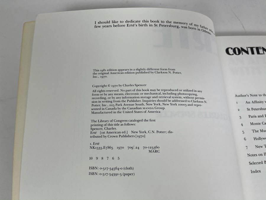 JUST ADDED - Book Of Artist Erte By Charles Spencer [Photo 3]