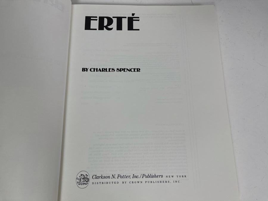 JUST ADDED - Book Of Artist Erte By Charles Spencer [Photo 2]
