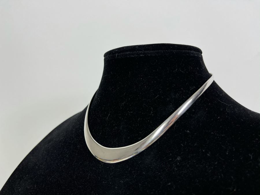 Sterling Silver Collar Necklace 34.8g [Photo 3]