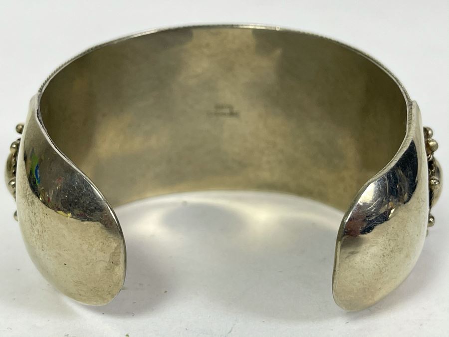 Sterling Silver Siam Ornate Cuff Bracelet 64g [Photo 6]