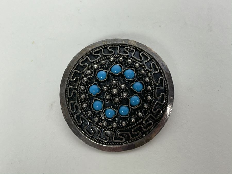 Sterling Silver With Turquoise Pendant 6g [Photo 2]
