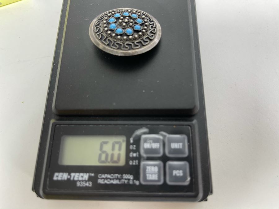 Sterling Silver With Turquoise Pendant 6g [Photo 5]