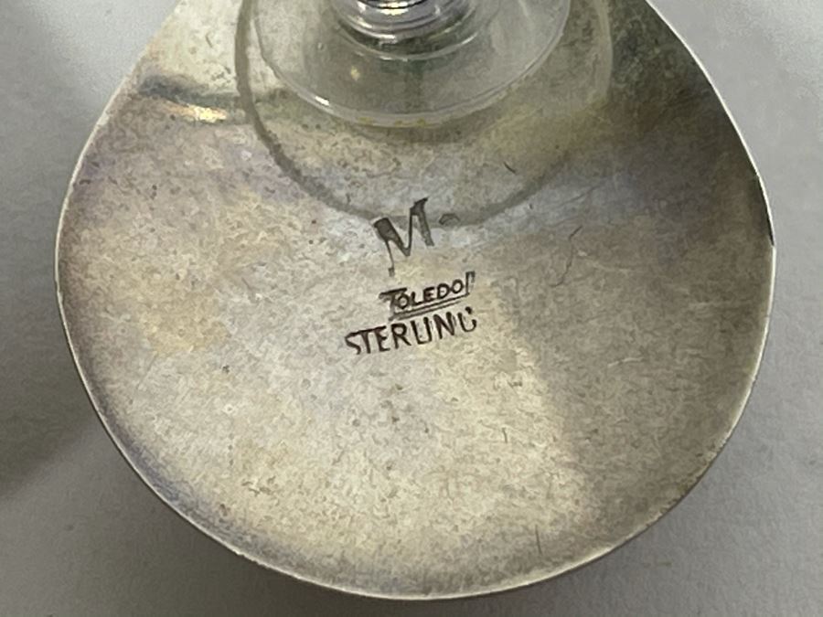 Signed Sterling Silver Onyx Earrings Toledo M 10.1g [Photo 6]