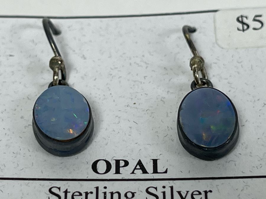 New Sterling Silver Opal Earrings [Photo 4]