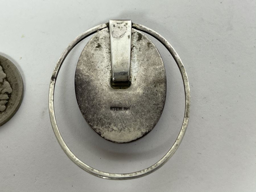 Sterling Silver Lapis Lazuli Pendant 12.8g [Photo 4]