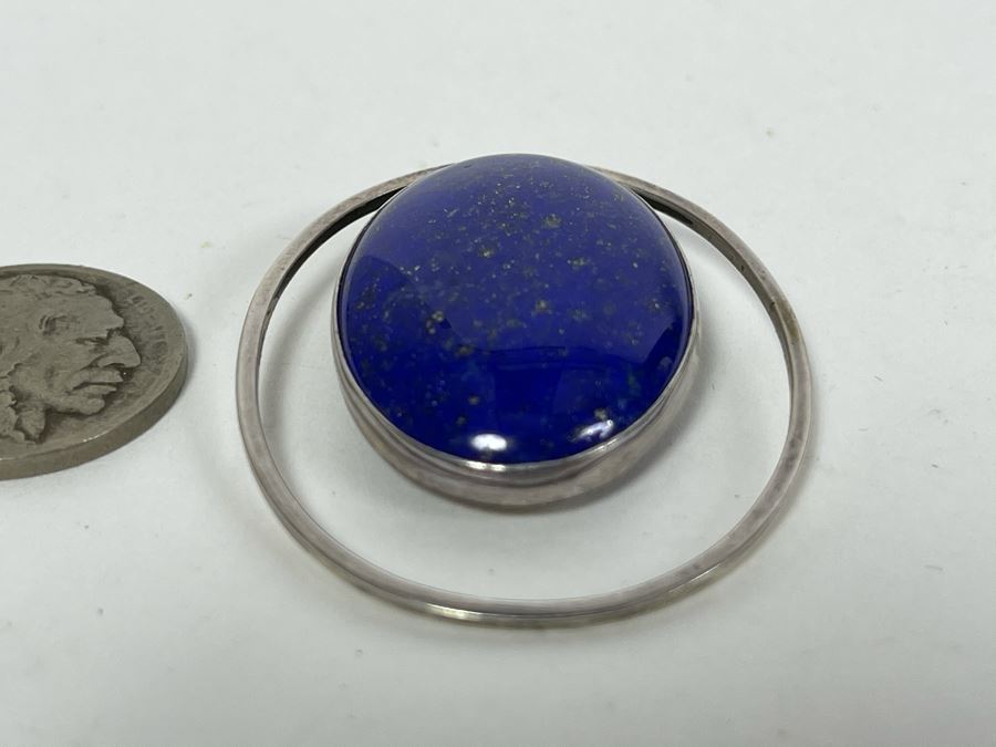 Sterling Silver Lapis Lazuli Pendant 12.8g [Photo 2]