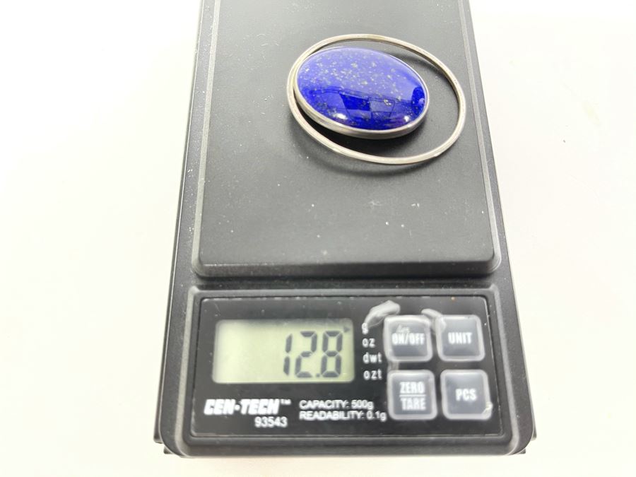 Sterling Silver Lapis Lazuli Pendant 12.8g [Photo 5]
