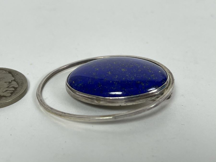 Sterling Silver Lapis Lazuli Pendant 12.8g [Photo 3]
