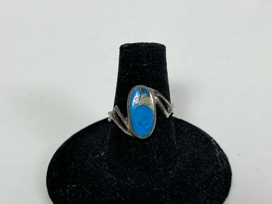 Sterling Silver Turquoise Ring 2.4g [Photo 3]