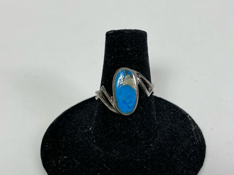Sterling Silver Turquoise Ring 2.4g [Photo 2]