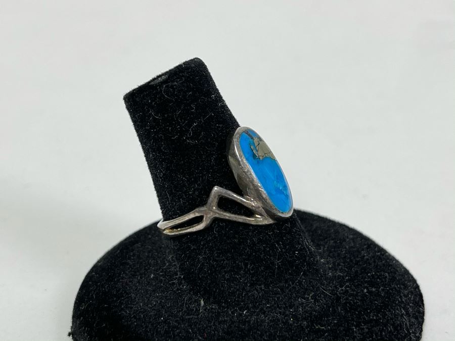 Sterling Silver Turquoise Ring 2.4g [Photo 4]