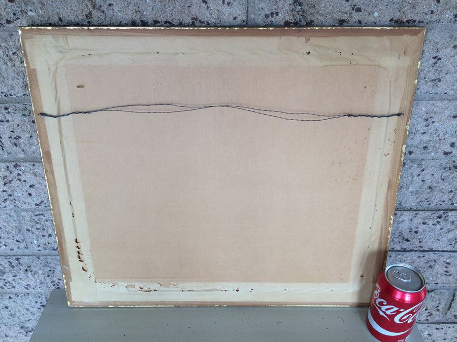 Original Mid-Century Oil Painting of Wrestlers Fighters [Photo 7]