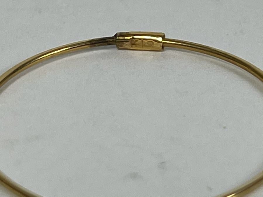 18K Gold Hoop Earrings 1.3g [Photo 4]