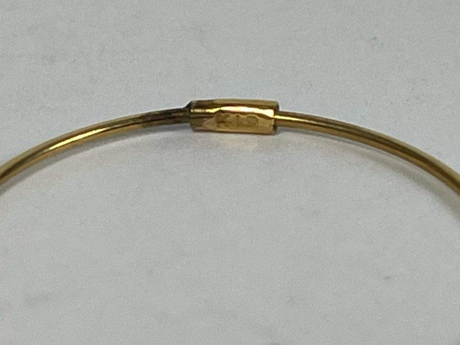 18K Gold Hoop Earrings 1.3g [Photo 5]