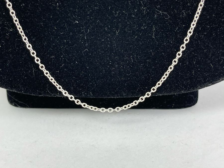 Pair Of Sterling Silver Chain Necklaces 24' And 39' Total Weight 9.3g [Photo 3]