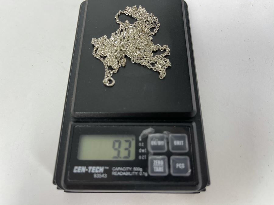 Pair Of Sterling Silver Chain Necklaces 24' And 39' Total Weight 9.3g [Photo 6]