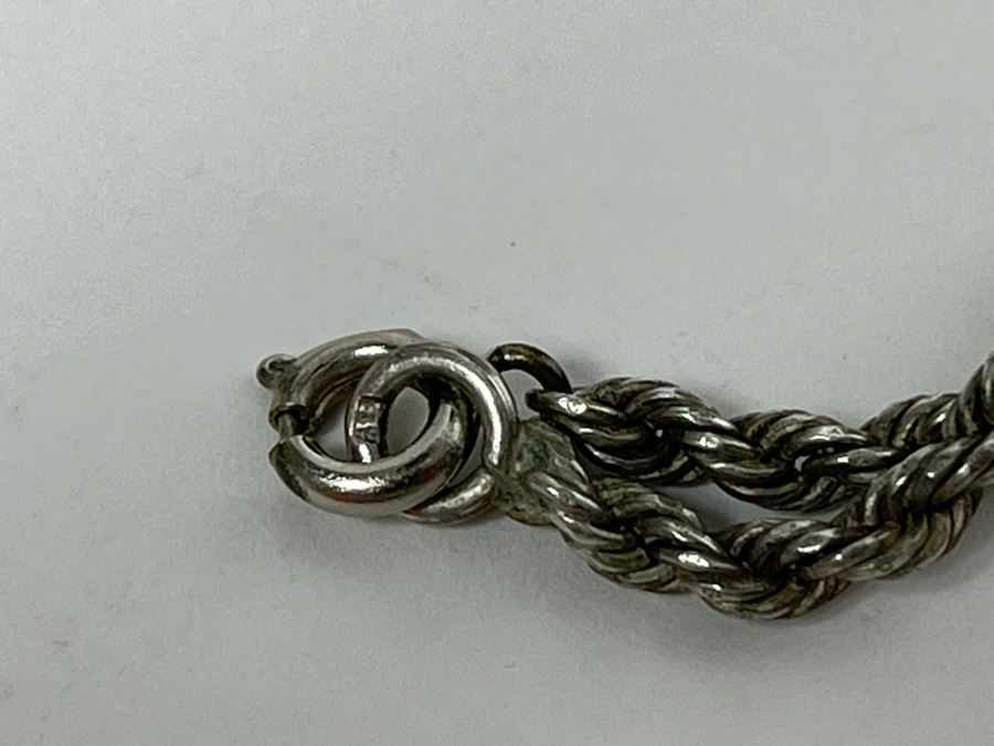Sterling Silver 16' Rope Chain Necklace 10.4g [Photo 5]