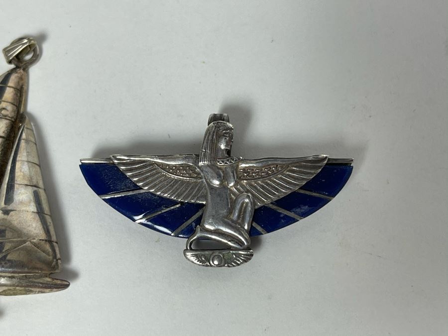 Pair Of Sterling Silver Pendants 13.7g [Photo 3]