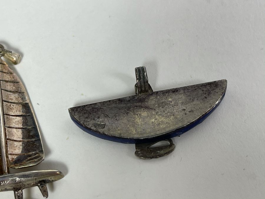 Pair Of Sterling Silver Pendants 13.7g [Photo 7]