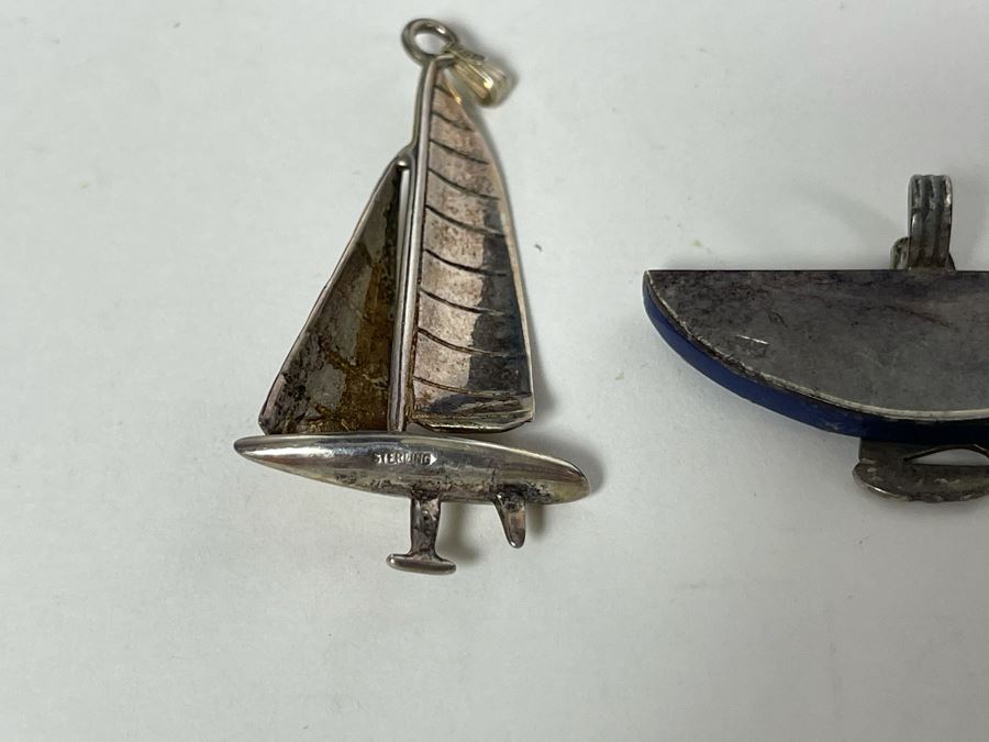 Pair Of Sterling Silver Pendants 13.7g [Photo 6]