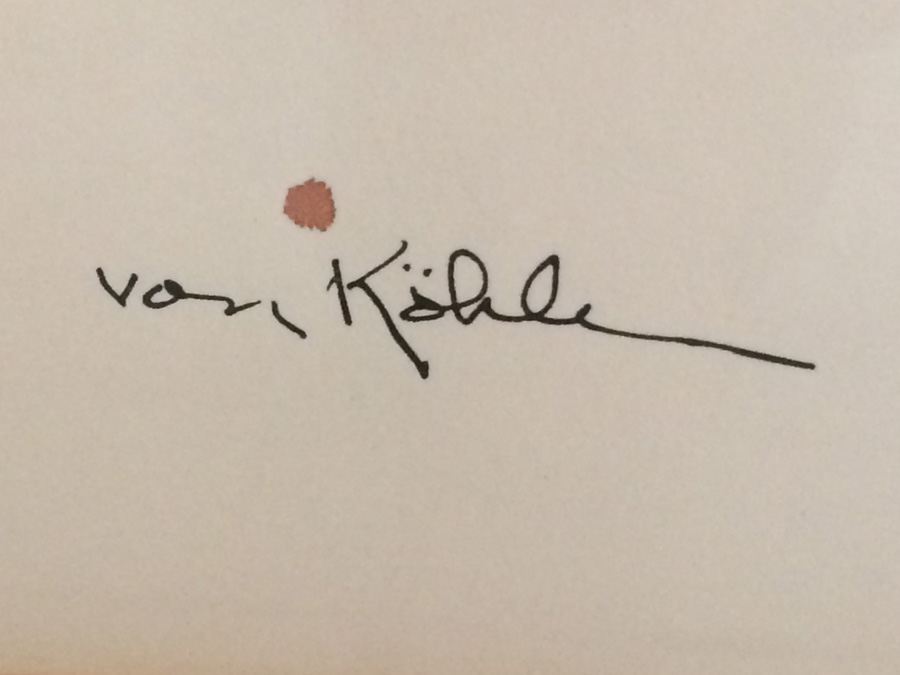 Mid-Century Von Kohler Watercolor and Ink Painting Woman [Photo 3]