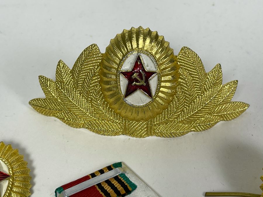 Collection Of Vintage Soviet Union USSR Hat Pins And Military Medal [Photo 9]