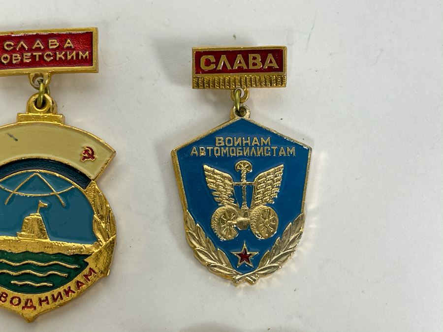 Collection Of Vintage Soviet Union USSR Pins And Military Medals [Photo 5]