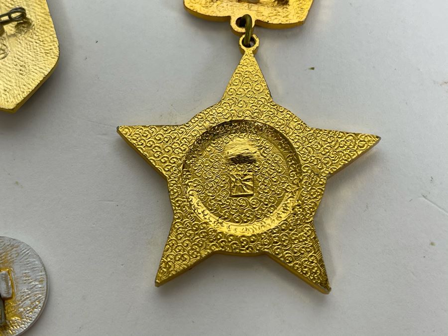 Collection Of Vintage Soviet Union USSR Pins And Military Medals [Photo 12]