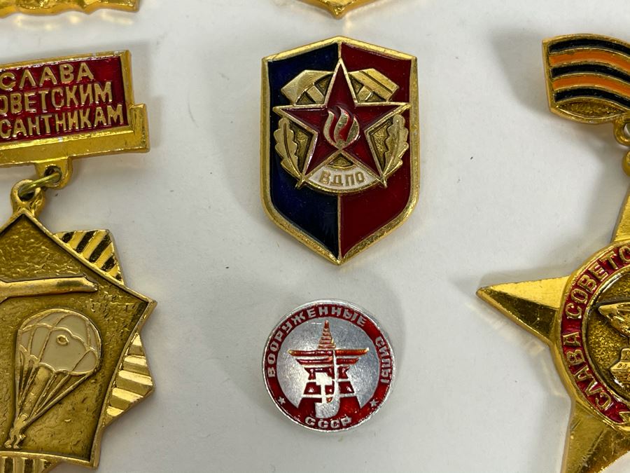 Collection Of Vintage Soviet Union USSR Pins And Military Medals [Photo 7]