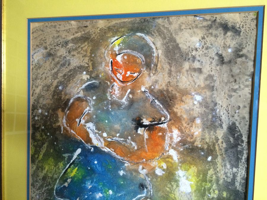 Mixed Media Painting of Woman - Signed Artwork [Photo 2]
