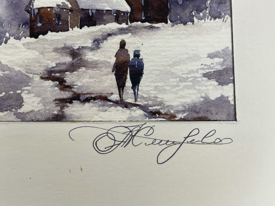 Original Alex Kleschenco Moscow Russian Watercolor Painting Of Kizi North Of Russia 4' X 5' [Photo 5]