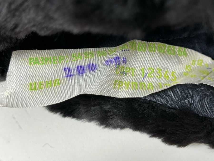 Vintage New With Tags Russian Pot Poht Mink Hat With Soviet Union Hat Pin [Photo 12]