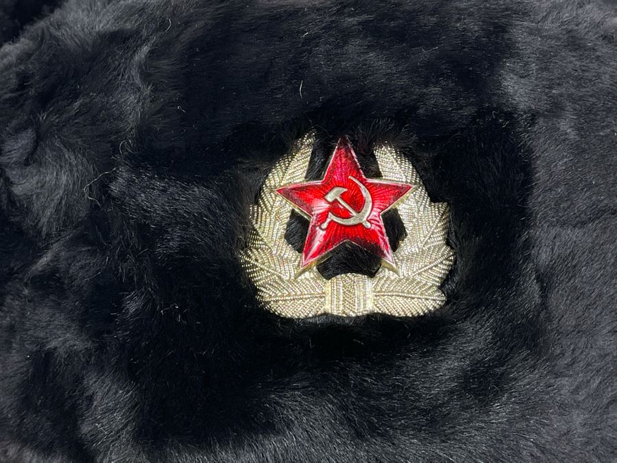 Vintage New With Tags Russian Pot Poht Mink Hat With Soviet Union Hat Pin [Photo 4]
