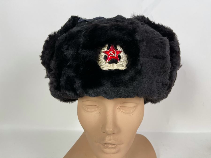 Vintage New With Tags Russian Pot Poht Mink Hat With Soviet Union Hat Pin [Photo 1]
