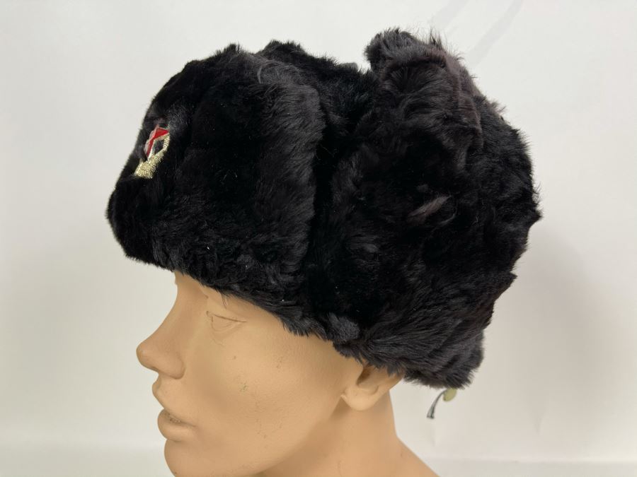 Vintage New With Tags Russian Pot Poht Mink Hat With Soviet Union Hat Pin [Photo 5]