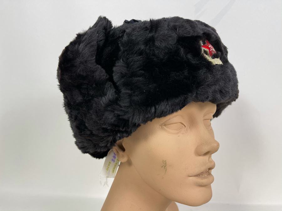 Vintage New With Tags Russian Pot Poht Mink Hat With Soviet Union Hat Pin [Photo 9]