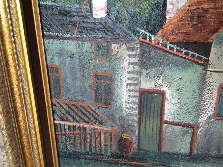 Large Original Oil Painting of Old Town [Photo 9]