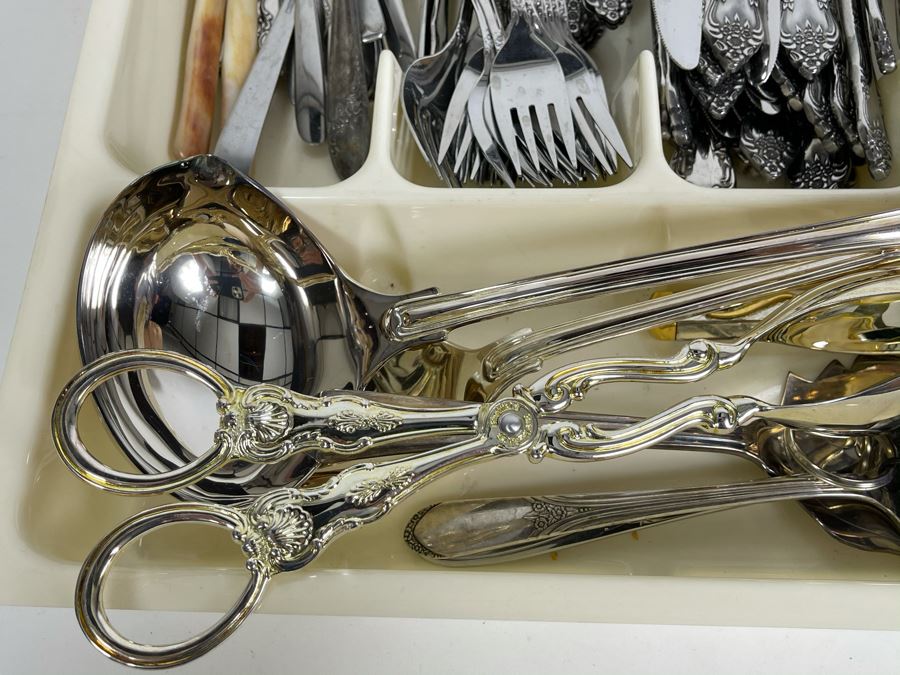 Rogers Stainless Steel Flatware Plus Various Serving Pieces [Photo 6]