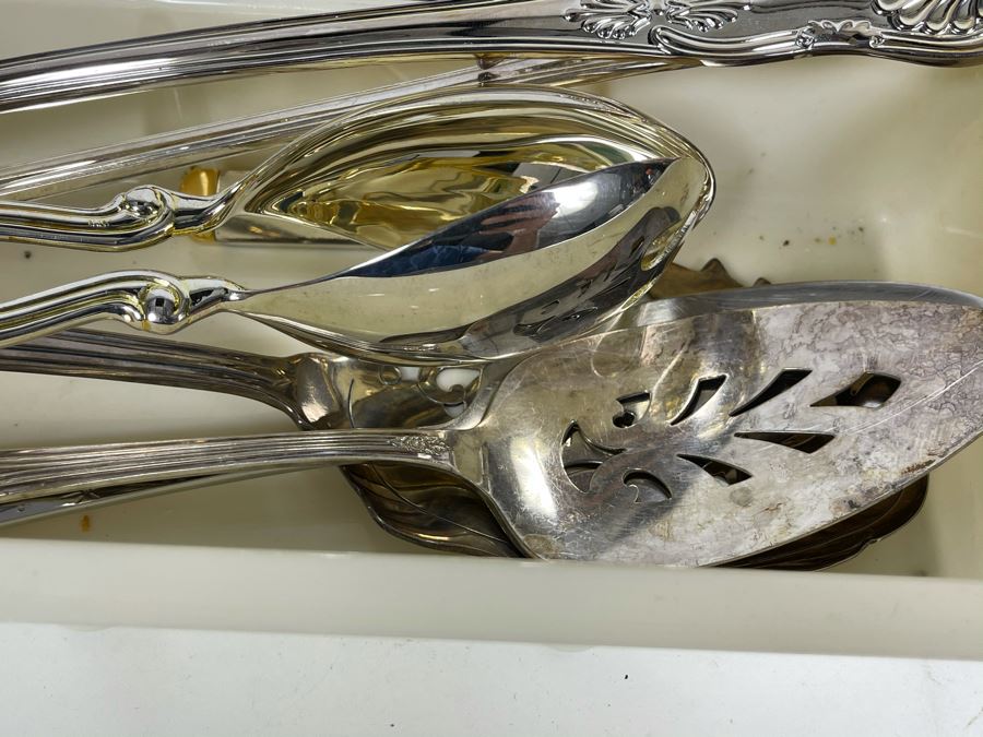 Rogers Stainless Steel Flatware Plus Various Serving Pieces [Photo 8]