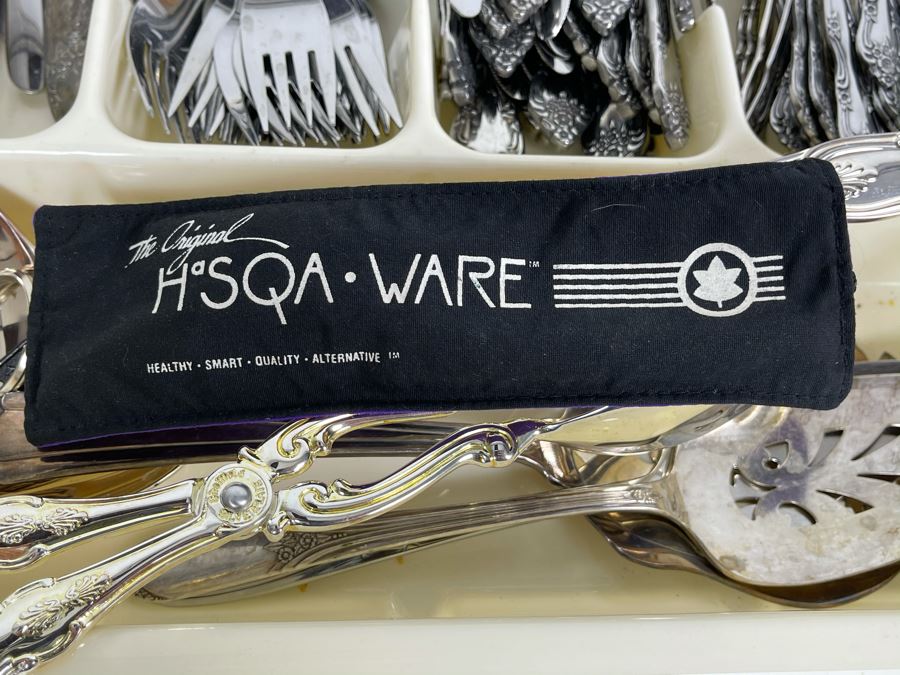 Rogers Stainless Steel Flatware Plus Various Serving Pieces [Photo 10]