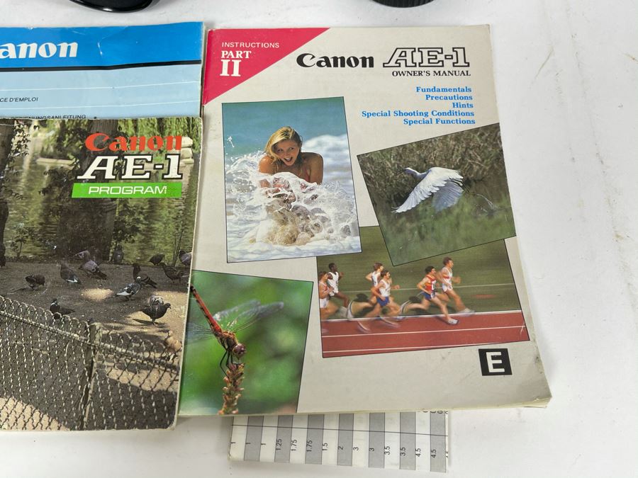 Vintage Canon AE-1 Film Camera With Additional Lens And Manuals [Photo 5]