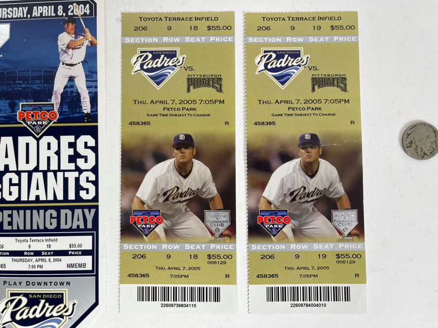Collection Of Eight San Diego Padres Baseball Tickets Stubs [Photo 5]