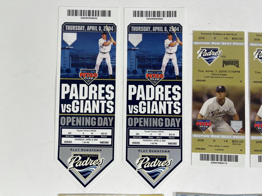 Collection Of Eight San Diego Padres Baseball Tickets Stubs [Photo 3]