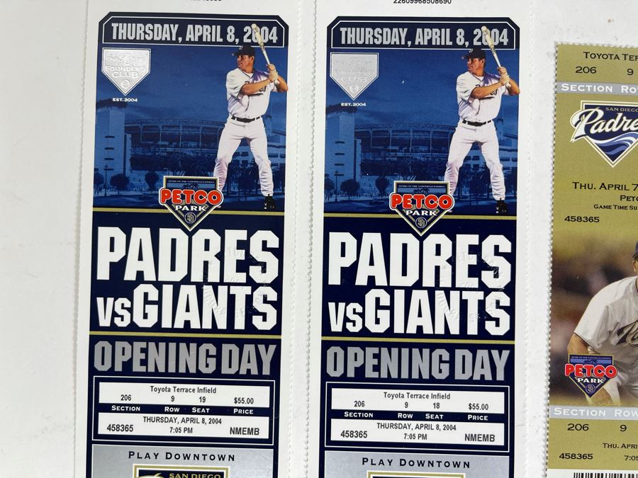 Collection Of Eight San Diego Padres Baseball Tickets Stubs [Photo 4]