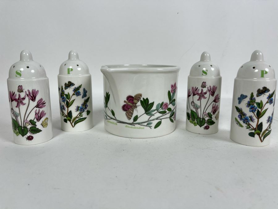JUST ADDED - Susan Williams-Ellis Botanic Garden Portmeirion Salt And Pepper Shakers And Creamer [Photo 2]