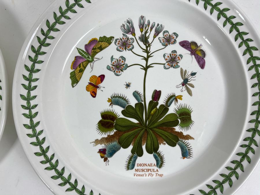 JUST ADDED - Five Susan Williams-Ellis Botanic Garden Portmeirion Dinner Plates (Duplicates Of Venus's Fly Trap) 10.5R [Photo 5]