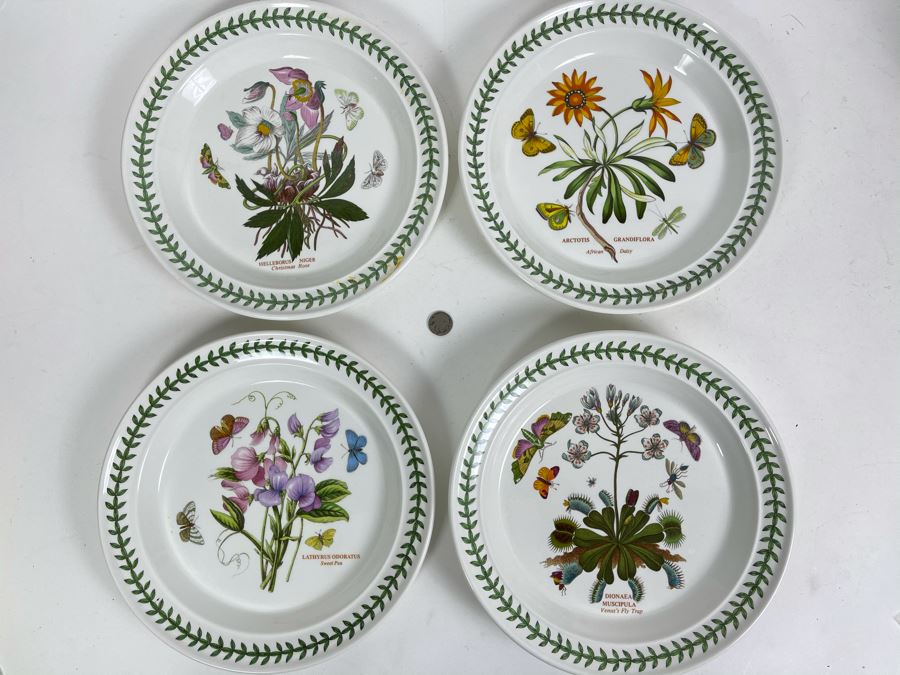 JUST ADDED - Five Susan Williams-Ellis Botanic Garden Portmeirion Dinner Plates (Duplicates Of Venus's Fly Trap) 10.5R [Photo 2]