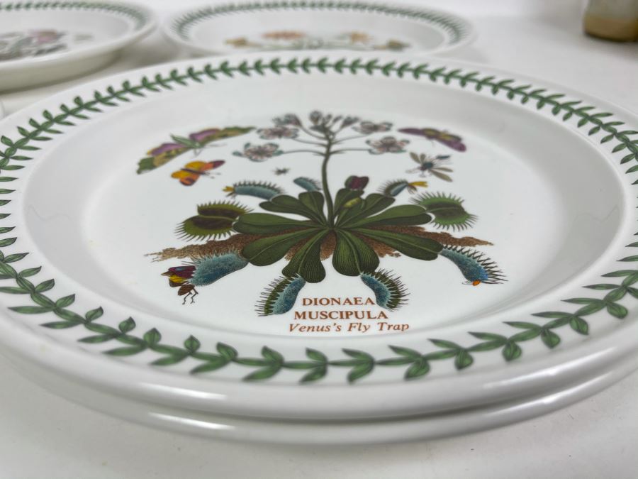 JUST ADDED - Five Susan Williams-Ellis Botanic Garden Portmeirion Dinner Plates (Duplicates Of Venus's Fly Trap) 10.5R [Photo 7]